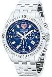 Swiss Eagle Men's Quartz Watch with Blue Dial Analogue Display and Silver Stainless Steel Bracelet SE-9020-22