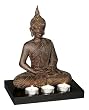 Sitting Buddha 3-Candle Tealight Holder