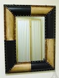 Black Cream Wall Mount Mantle Glass Mirror
