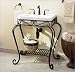 St Thomas Creations 5152.480.13.13 Orleans Console Stand in Black with Richmond Petite Sink