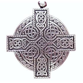 Very Large Pewter King's Celtic Cross Necklace Renaissance Pendant Christian Jewelry for Men and Women