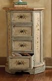 English Garden Antique White & Sage 4-Drawer Accent Chest By Powell Furniture