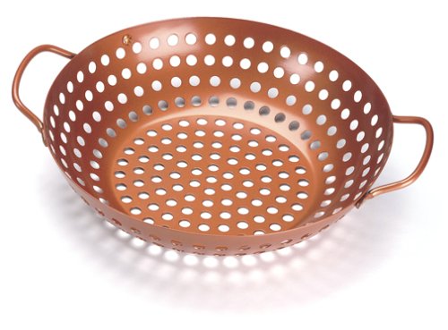 Outset QN70 Round Copper Nonstick Grill Wok
