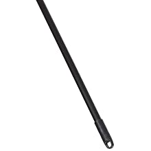 Rubbermaid Commercial Lobby Pro Broom, Polyethylene Bristles, 28" Metal Handle, Black/Yellow (637400BLA)
