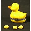 Yellow Rubber Ducky Porcelain Hinged Trinket Box