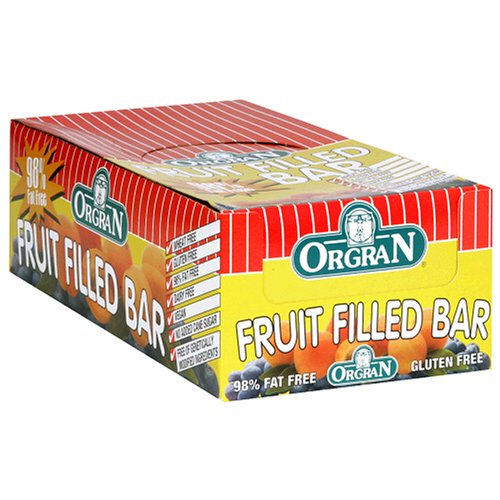 OrgraN Fruit Filled Bars, Apricot, 20-Count Box