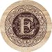 THIRSTYSTONE COASTER SET * MONOGRAMS * E