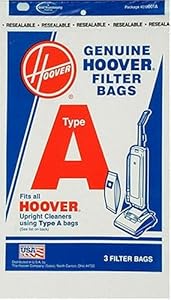 Hoover 4010001A Type A Vacuum Bags, 3 Bags