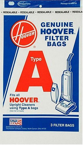 Hoover 4010001A Type-A Vacuum Cleaner Bags, 3-Pack