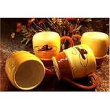 4 Cowboy Hat Western Lasso Coffee Mugs Set Rustic by ww