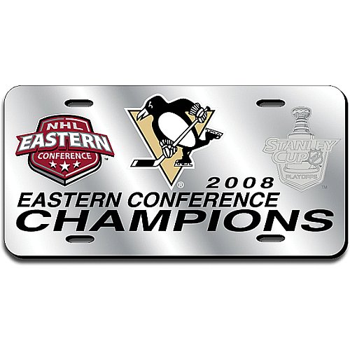 Buy Rico Pittsburgh Penguins 2008 Eastern Conference Champions Laser Cut License Plate by RICO Industries