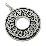 Solid Sterling Silver Celtic Wheel Of Arianrod Pendant