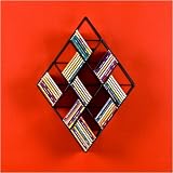 Wall Mount Wire CD Rack (Black Metal) (25.75