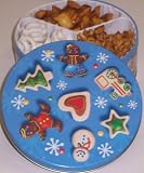 Scott's Cakes Yogurt Chocolate Pretzel, Sassy Peanuts, and Peanut Butter Pretzel Nuggets Combo in a Christmas Cookie Tin