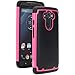 Droid Turbo Case, Moto Droid Turbo Case, E LV Droid Turbo Case Cover - Dual Layer Hybrid Armor Defender Protective Case Cover for Motorola Moto Droid Turbo XT 1254 with 1 Stylus - HOT PINK