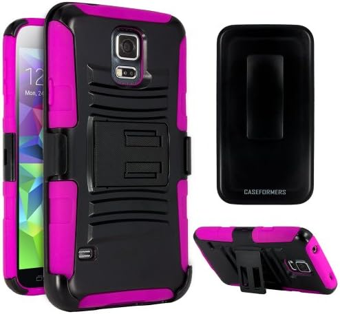 CASEFORMERS Duo Armor HOT PINK for Samsung Galaxy S4 Active. Combo Case with Stand and Holster (Package include a HandHelditems Sketch Stylus Pen)