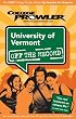 University of Vermont: Off the Record - College Prowler (Off the Record)