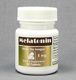 Melatonin, Under the Tongue, 5 MG per Tablet, 30 Tablets/Bottle