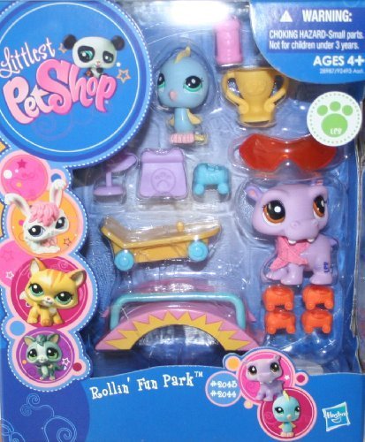 Littlest Pet Shop Rollin' Fun Park Gift Pack - Includes Pet #2043 and #2044 - Ages 4 and Up