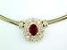 14K 1.40 CT Ruby & Diamond Starburst Necklace