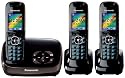 Panasonic KX-TG8523EB DECT Trio Digital Cordless Phone Set with  Answer Machine - Black