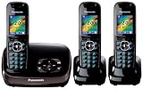 Panasonic KX-TG8523EB DECT Trio Digital Cordless Phone Set with Answer Machine - Black