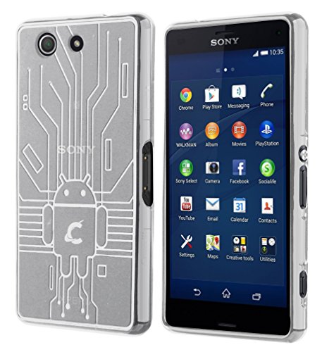 Cruzerlite Z3 Compact Case, Cruzerlite Bugdroid Circuit Case for Sony Xperia Z3 Compact - Retail Packaging - Clear