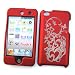 Apple iPod Touch 4th Generation Snap On Protector Hard Case "Red Hearts" Design