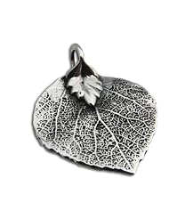 Bodhi Leaf Buddhist Pendant - Sterling Silver