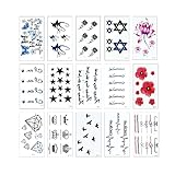 30 Sheets Waterproof Temporary Tattoos Non-Tox Body Art Tattoo Sticker Removable