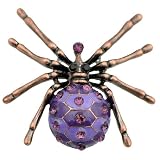 Amethyst Spider pins Austrian Crystal Insect Pin Brooch