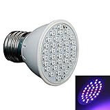 「パッケージに2個」Kyson 3W 植物育成ライト 36個LED 20赤/16青 3528 SMD E27ベース 植物育成ランプ 室内栽培/水耕栽培 AC85-265V【PSE認証済み】 (銀色)