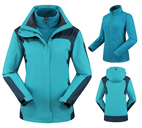 3 in1 Womens Winter Waterproof Jacket Fleece Ski Snow Jacket Coat