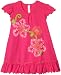 Love U Lots Girls 2-6X Pearl Edge Dress with Ruffle Flowers
