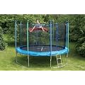 Mod. 2012: Hudora Trampolin 366 blau bis 180 kg belastbar m. 5 J. Garantie