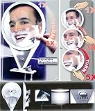 Fogless Lighted Shower Mirror with Razor Holder