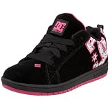 DC Little Kid/Big Kid Court Graffik Skate Shoe,Black/Crazy Pink/Black,5 M US Big Kid