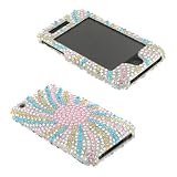 Swirly Sun Full Rhinestones Design Snap On Hard Case for Apple iPhone 3G S, AT&T