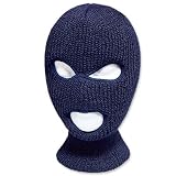 3 Hole Ski knit Mask in Black for skiiers and snowboarders
