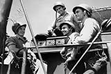 Canvas Print, Coast Guard LST Bags Three Japanese Planes - 18 x 12