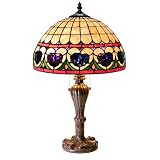 Amber Tiffany-Style Dome Table Lamp - 25x16