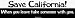 Save California! When you leave take someone with you. Bumper Sticker