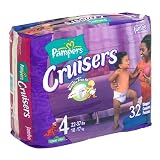 Pampers Cruisers Diapers, Size 4 (22-37 Lbs), Sesame Street