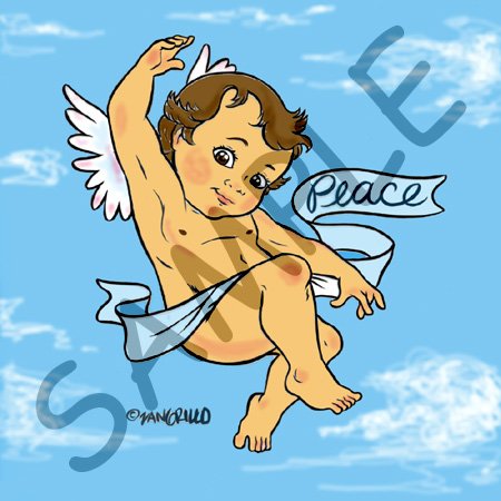 Angels - Angel Peace Brunet - Coffee Gift Baskets - Coffee Gift Basket by 3dRose LLC