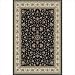 Kensington Series Black/Ivory Floral Vines Rug Size: 2' x 3'