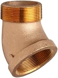 Lead Free Brass Pipe Fitting, 45 Degree Street Elbow, Class 125, 1