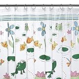 Frogs Vinyl Shower Curtain