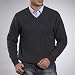 Sandals Cay Men's V-Neck Cashmere Sweater in Brown, Blue, Charcoal Melange, or Heather Grey