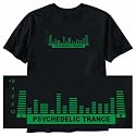 T-Shirt Black " Psychedelic Trance Equalizer " Music