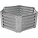 Sunnydaze Raised Metal Garden Bed Kit, Galvanized Steel 40-Inch Hexagon Planter for Plants and Vegetables, 16 Inches Deep